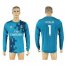 Real Madrid #1 I Casillas Sec Away Long Sleeves Soccer Club Jersey