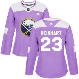Adidas Buffalo Sabres #23 Sam Reinhart Purple Authentic Fights Cancer Womens Stitched NHL Jersey