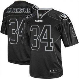 Nike Las Vegas Raiders #34 Bo Jackson Lights Out Black Mens Stitched NFL Elite Jersey
