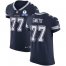 Nike Dallas Cowboys #77 Tyron Smith Navy Blue Team Color Mens Stitched With Established In 1960 Patch NFL Vapor Untouchable Elite Jersey