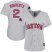 Boston Red Sox #2 Xander Bogaerts Grey Road 2018 World Series Champions Womens Stitched MLB Jersey