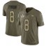 Nike Tampa Bay Buccaneers #8 Bradley Pinion Olive/Camo Youth Super Bowl LV Bound Stitched NFL Limited 2017 Salute To Service Jersey