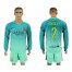 Barcelona #2 Douglas Sec Away Long Sleeves Soccer Club Jersey