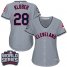 Cleveland Indians #28 Corey Kluber Grey 2016 World Series Bound Womens Road Stitched MLB Jersey