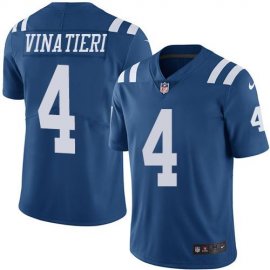 Nike Indianapolis Colts #4 Adam Vinatieri Royal Blue Mens Stitched NFL Limited Rush Jersey