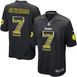 Nike Pittsburgh Steelers #7 Ben Roethlisberger Black Team Color Mens Stitched NFL Limited Strobe Jersey