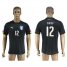 Italy #12 Sirigu Black Goalkeeper Soccer Country Jersey