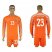 Brazil #23 Ederson Orange Goalkeeper Long Sleeves Soccer Country Jersey