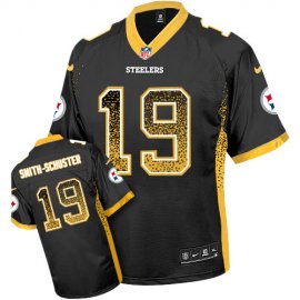 Nike Pittsburgh Steelers #19 JuJu Smith-Schuster Black Team Color Youth Stitched NFL Elite Drift Fashion Jersey