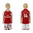 Arsenal #14 Walcott Home Kid Soccer Club Jersey