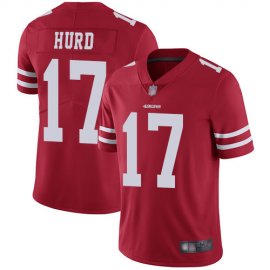 Nike San Francisco 49ers #17 Jalen Hurd Red Team Color Mens Stitched NFL Vapor Untouchable Limited Jersey
