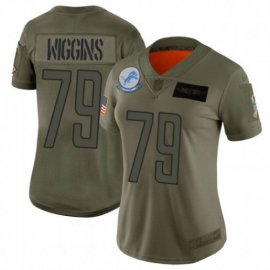 Nike Detroit Lions #79 Kenny Wiggins Camo Womens Stitched NFL Limited 2019 Salute To Service Jersey