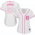 Detroit Tigers #23 Kirk Gibson White/Pink Fashion Womens Stitched MLB Jersey