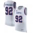 Nike New York Giants #92 Michael Strahan White Mens Stitched NFL Limited Rush Tank Top Jersey