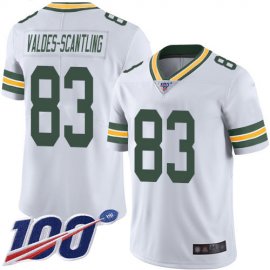 Nike Green Bay Packers #83 Marquez Valdes-Scantling White Mens Stitched NFL 100th Season Vapor Limited Jersey