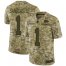 Nike Kansas City Chiefs #1 Leon Sandcastle Camo Mens Stitched NFL Limited 2018 Salute To Service Jersey