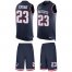 Nike New England Patriots #23 Patrick Chung Navy Blue Team Color Mens Stitched NFL Limited Tank Top Suit Jersey