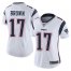 Nike New England Patriots #17 Antonio Brown White Womens Stitched NFL Vapor Untouchable Limited Jersey