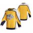 Nashville Predators Blank Yellow Mens Adidas 2020-21 Reverse Retro Alternate NHL Jersey