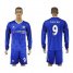 Chelsea #9 Falcao Home Long Sleeves Soccer Club Jersey