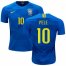 Brazil #10 Pele Away Soccer Country Jersey