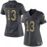 Nike Philadelphia Eagles #13 Nelson Agholor Black Womens Stitched NFL Limited 2016 Salute to Service Jersey