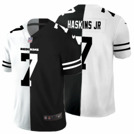 Washington Football Team #7 Dwayne Haskins Jr Mens Black V White Peace Split Nike Vapor Untouchable Limited NFL Jersey