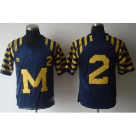 Kids Michigan Wolverines 2 Throwback Navy Blue NCAA Jerseys