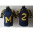 Kids Michigan Wolverines 2 Throwback Navy Blue NCAA Jerseys