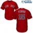 Boston Red Sox #15 Dustin Pedroia Red Cool Base 2018 World Series Champions Stitched Youth MLB Jersey