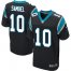 Nike Carolina Panthers #10 Curtis Samuel Black Team Color Mens Stitched NFL Elite Jersey