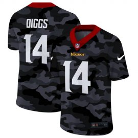 Minnesota Minnesota Vikings #14 Stefon Diggs Mens Nike 2020 Black CAMO Vapor Untouchable Limited Stitched NFL Jersey