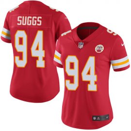 Nike Kansas City Chiefs #94 Terrell Suggs Red Team Color Womens Stitched NFL Vapor Untouchable Limited Jersey