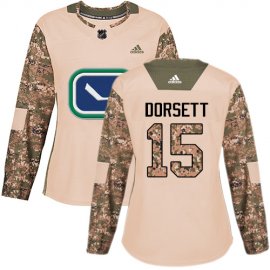 Adidas Vancouver Canucks #15 Derek Dorsett Camo Authentic 2017 Veterans Day Womens Stitched NHL Jersey