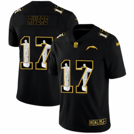 Los Angeles Chargers #17 Philip Rivers Mens Nike Carbon Black Vapor Cristo Redentor Limited NFL Jersey
