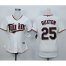 Minnesota Twins #25 Byron Buxton White Home Womens Stitched MLB Jersey