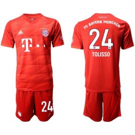 Bayern Munchen #24 Tolisso Home Soccer Club Jersey