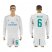 Real Madrid #6 Nacho White Home Long Sleeves Soccer Club Jersey