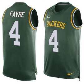 Nike Green Bay Packers #4 Brett Favre Green Team Color Mens Stitched NFL Limited Tank Top Jersey