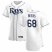 Tampa Bay Rays #68 Jalen Beeks Mens Nike White Home 2020 Authentic Player MLB Jersey