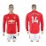 Manchester United #14 Lingard Red Home Long Sleeves Soccer Club Jersey