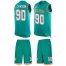 Nike Miami Dolphins #90 Shaq Lawson Aqua Green Team Color Mens Stitched NFL Limited Tank Top Suit Jersey