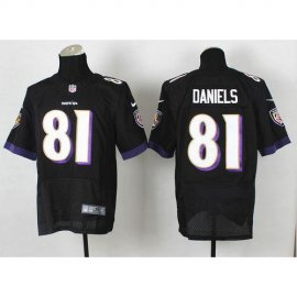 Nike Baltimore Ravens #81 Owen Daniels Black Alternate Mens Stitched NFL New Elite Jersey