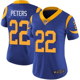 Nike Los Angeles Rams #22 Marcus Peters Royal Blue Alternate Womens Stitched NFL Vapor Untouchable Limited Jersey