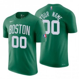 Boston Celtics Custom Green Mens Nike 2021-22 NBA 75th Anniversary Diamond T-Shirt