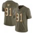 Nike Indianapolis Colts #91 Sheldon Day Olive/Gold Mens Stitched NFL Limited 2017 Salute To Service Jersey