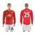 Manchester United #25 Valencia Red Home Long Sleeves Soccer Club Jersey