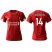Womens Liverpool #14 Henderson Red Home Soccer Club Jersey