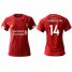 Womens Liverpool #14 Henderson Red Home Soccer Club Jersey