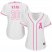 Los Angeles Angels #30 Nolan Ryan White/Pink Fashion Womens Stitched MLB Jersey